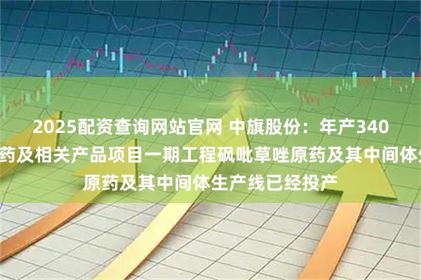 2025配资查询网站官网 中旗股份:年产3400吨新型农药原药及相关产品项目一期工程砜吡草唑原药及其中间体生产线已经投产